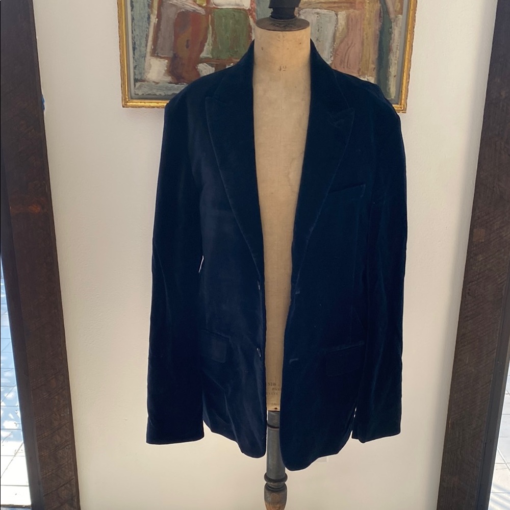 EZRA FITCH | Elegant Navy Velvet Blazer